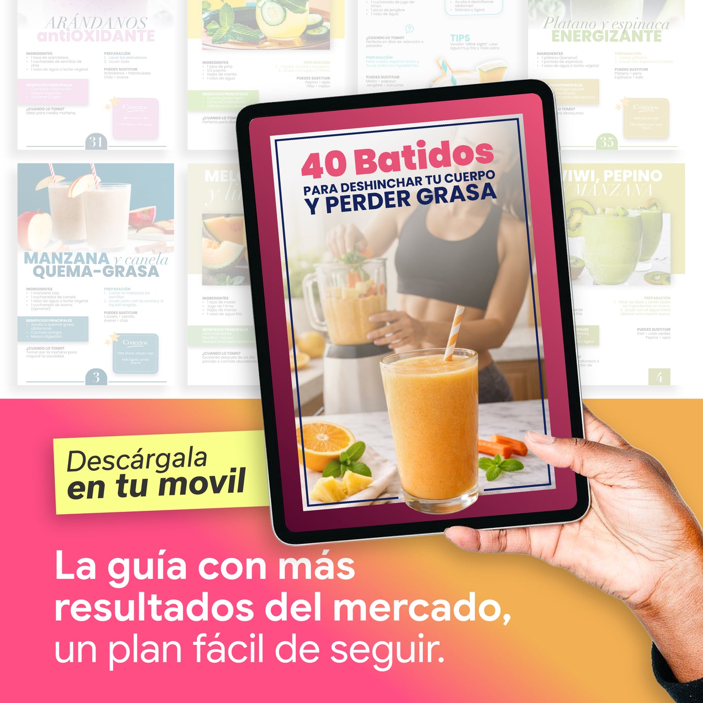 ⏰🔥 PROMO 8x1 | Pack Batidos Naturales + 7 Guías Extras 🎁 ¡De Regalo!